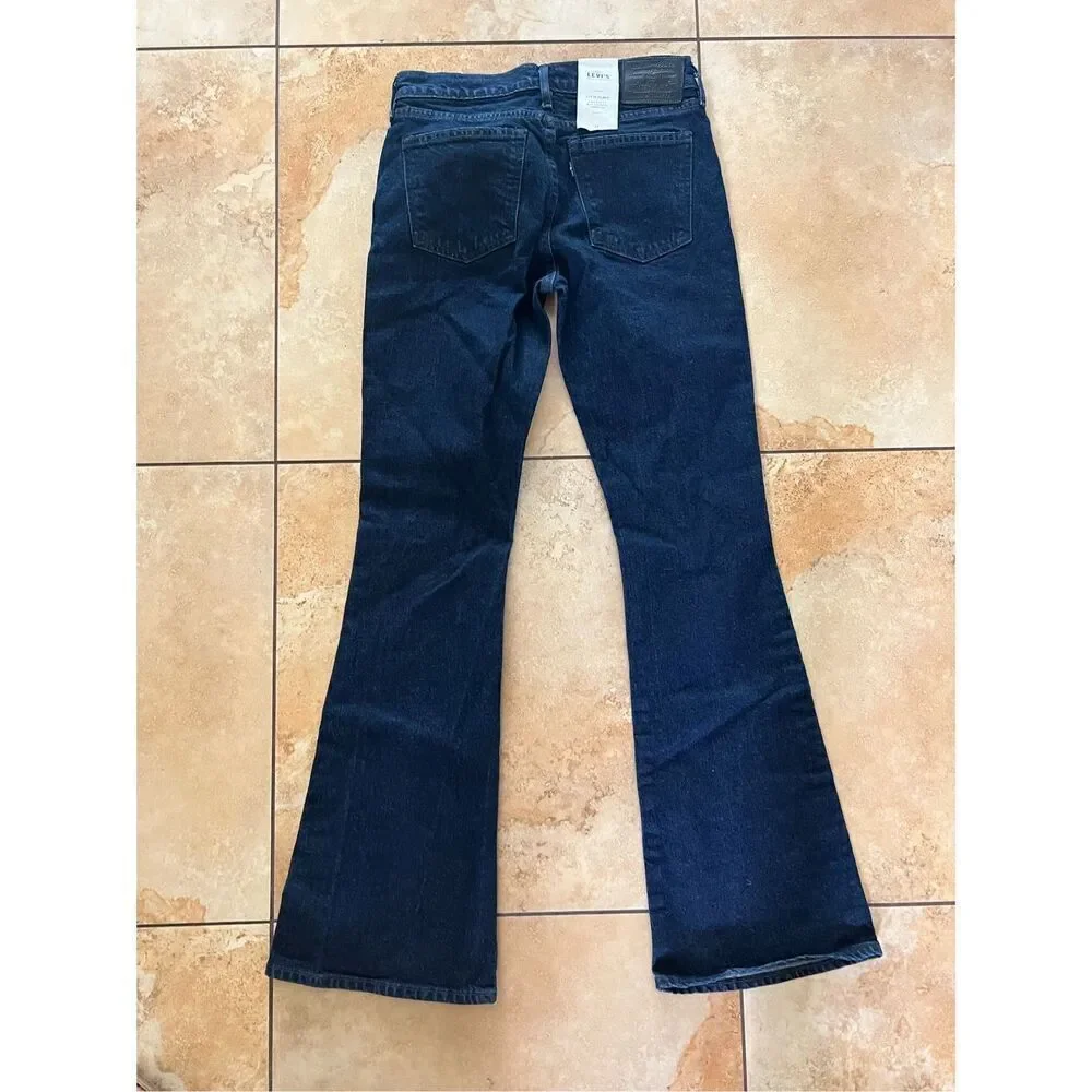 Anthropologie x Levi’s Made & Crafted Stem Flare Blue Jeans Mid-Rise 28 $198